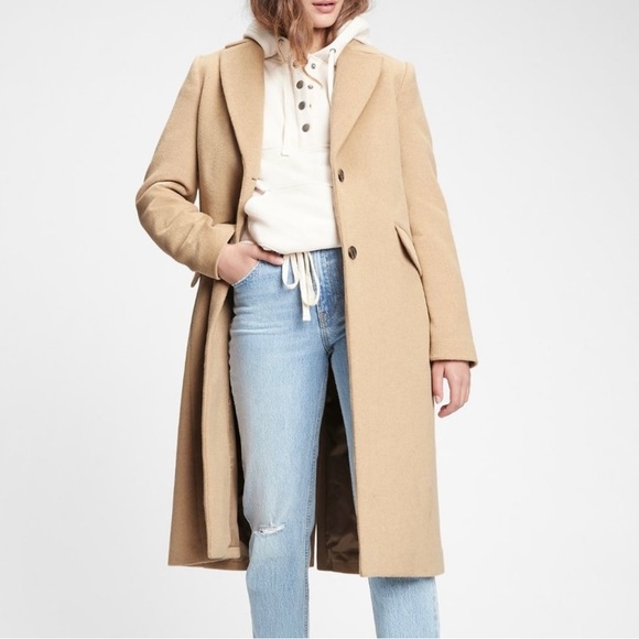 Gap Wool Blend Camel Coat XS-Petite - Picture 4 of 8